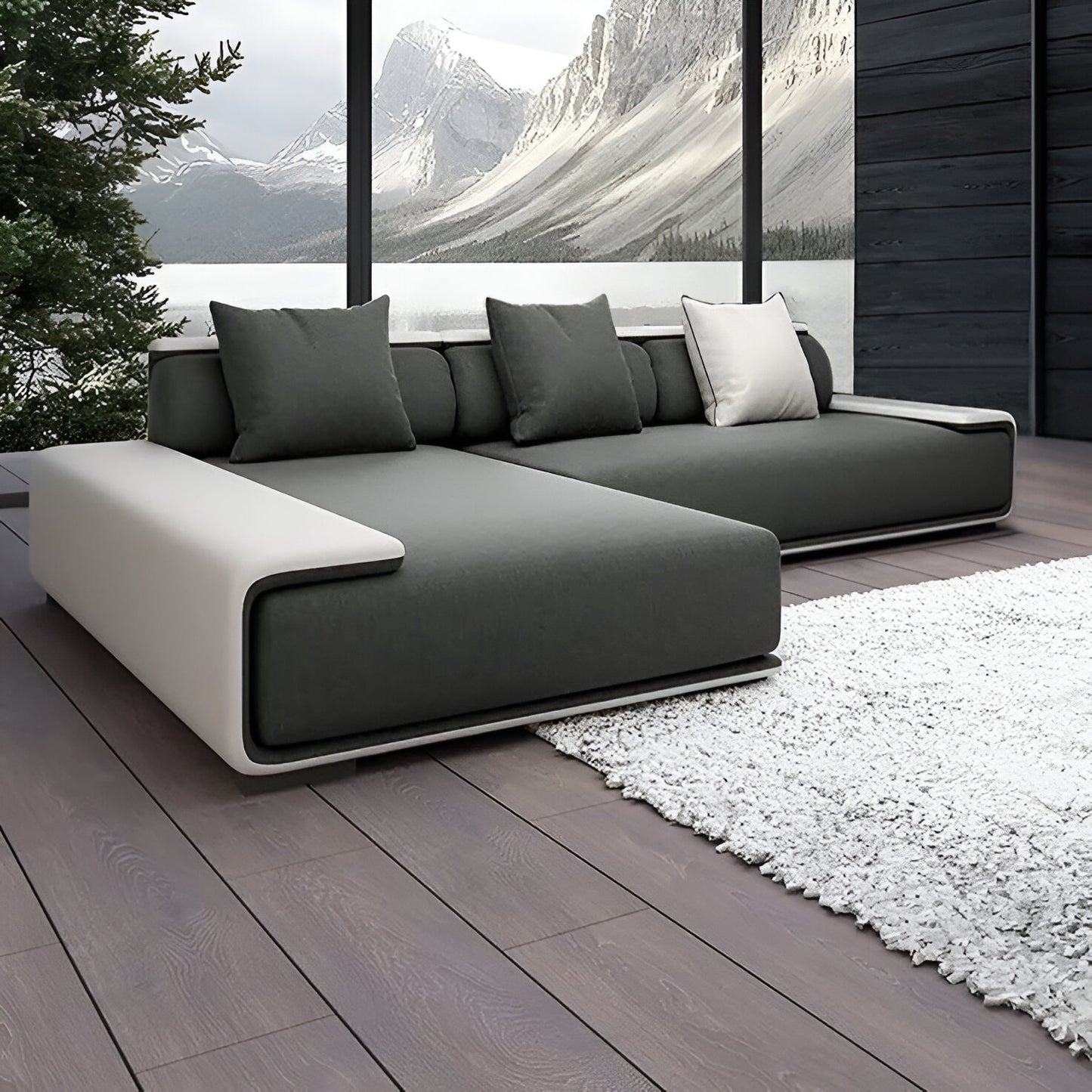 Cotton and linen sofa