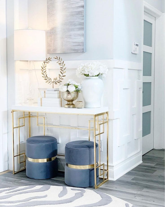 Gilded Halo Console table with Seats